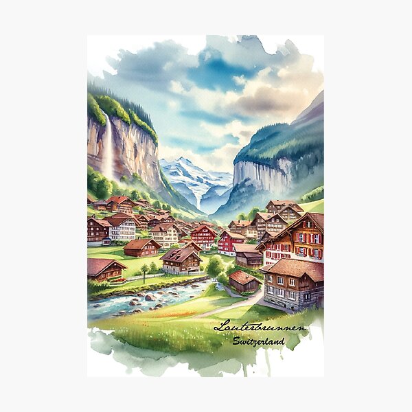 Item preview, Lauterbrunnen, Switzerland designed and sold by Era-of-Traveler.