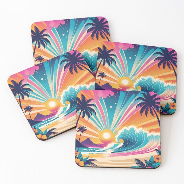 Item preview, Retro 70s Colorful Beach Summer designed and sold by Prints and Lifestyle.