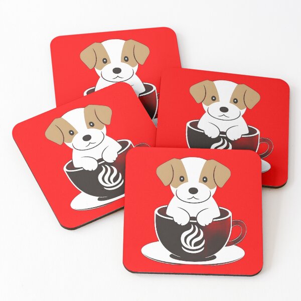 Item preview, Cute Puppy Drinking Coffee designed and sold by Idea-Artwork.
