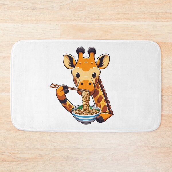 Item preview, Peek Giraffe Enjoying Ramen designed and sold by Designowner.