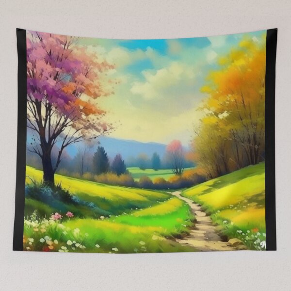 Item preview, spring landscape water colour painting designed and sold by optimusprime39.