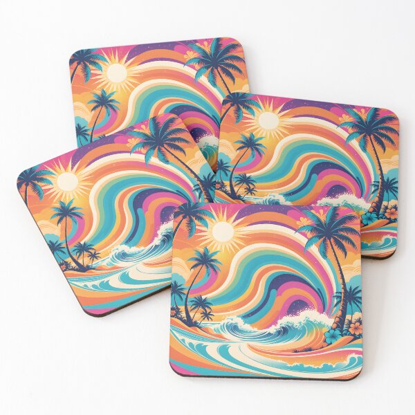 Item preview, Retro 70s Colorful Beach Summer designed and sold by Prints and Lifestyle.