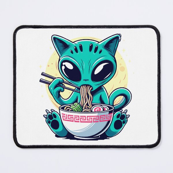 Item preview, Alien Cat Eat Ramen designed and sold by Designowner.