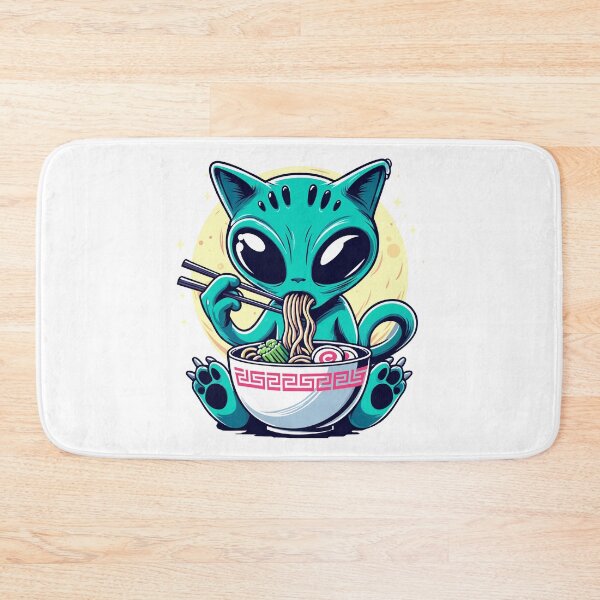 Item preview, Alien Cat Eat Ramen designed and sold by Designowner.
