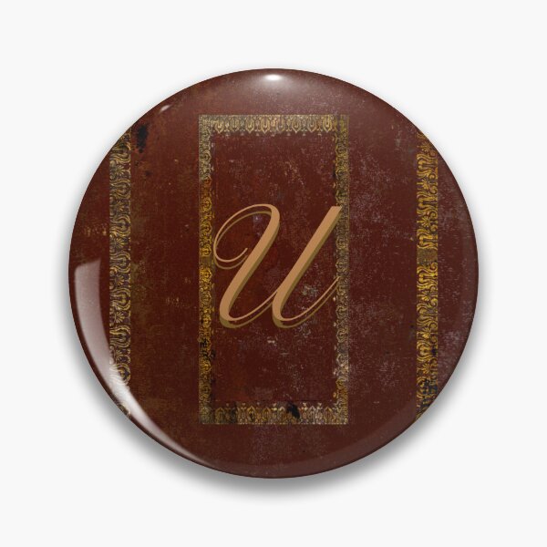 Item preview, Vintage Gold On Leather Book Cover Design Letter U designed and sold by JoolyA.