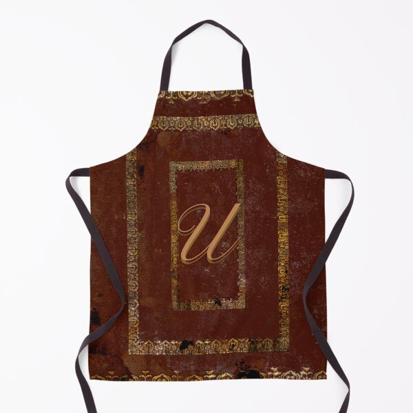 Item preview, Vintage Gold On Leather Book Cover Design Letter U designed and sold by JoolyA.