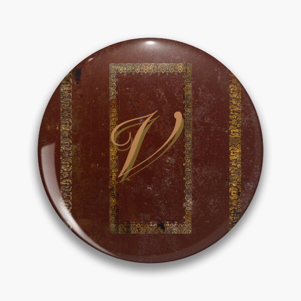 Item preview, Vintage Gold On Leather Book Cover Design Letter V designed and sold by JoolyA.
