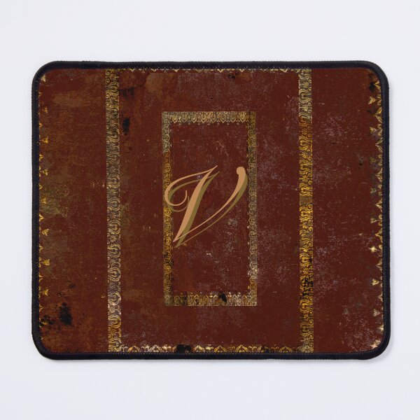 Item preview, Vintage Gold On Leather Book Cover Design Letter V designed and sold by JoolyA.