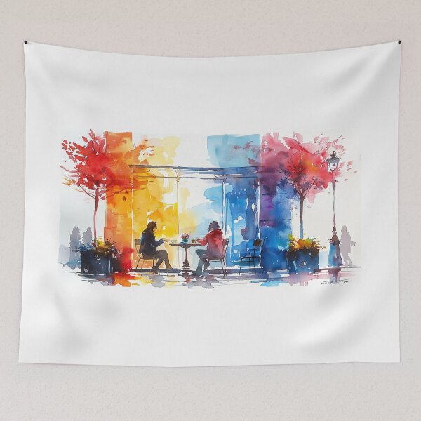 Item preview, New Yorkers Enjoy Morning Coffee designed and sold by Mr-whiteBG.