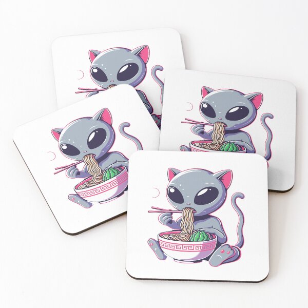 Item preview, Alien Cat Eat Ramen designed and sold by Designowner.