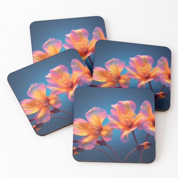 Item preview, Radiant Orange Blossoms on Blue designed and sold by Retrocranio.