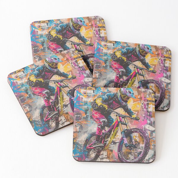 Item preview, Urban Trails: A mountain biker in graffiti style designed and sold by UnrealMTB.
