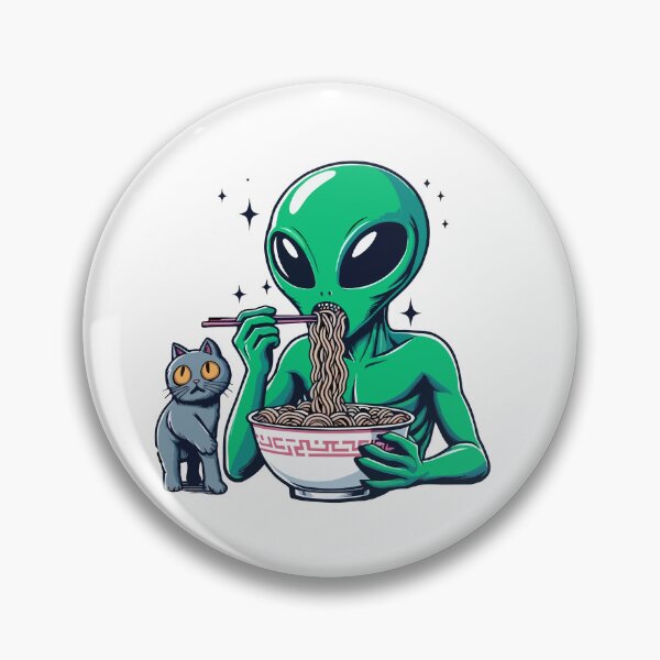 Item preview, Alien and Cat Eat Ramen designed and sold by Designowner.