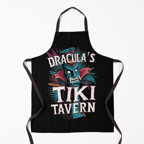 Item preview, Dracula's Tiki Tavern Tropical Horror Fan Summer Tiki Bar designed and sold by SpookshowDesign.