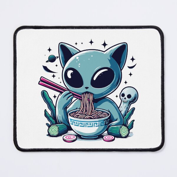 Item preview, Alien Cat Eat Ramen designed and sold by Designowner.