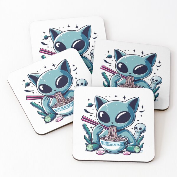 Item preview, Alien Cat Eat Ramen designed and sold by Designowner.