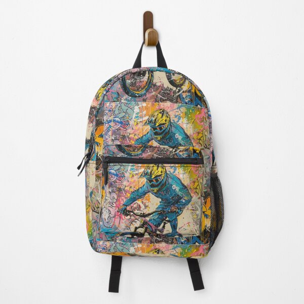 Item preview, Tagged Trails: A mountain biker in graffiti design designed and sold by UnrealMTB.
