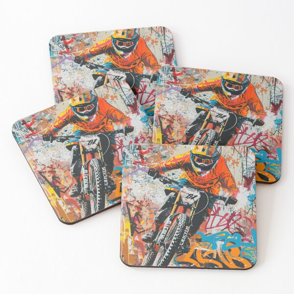 Item preview, Concrete Cruising: A mountain biker in a graffiti vibe designed and sold by UnrealMTB.