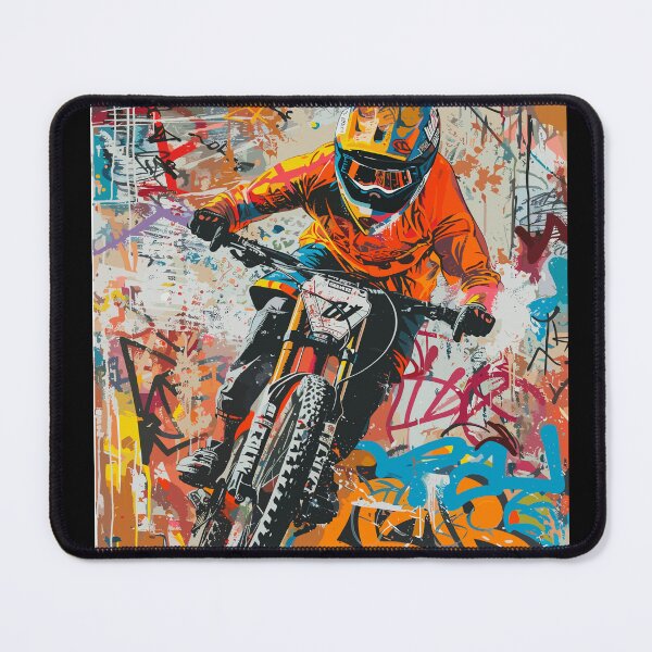 Item preview, Concrete Cruising: A mountain biker in a graffiti vibe designed and sold by UnrealMTB.