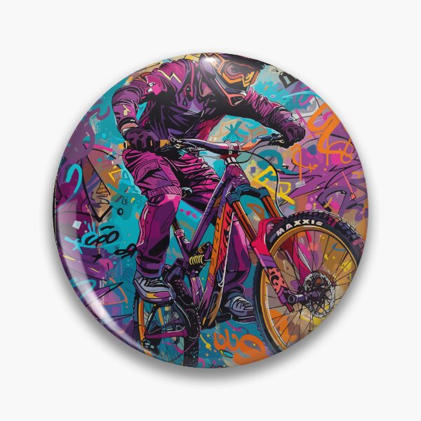 Item preview, Urban Trailblazer: A mountain biker in graffiti style designed and sold by UnrealMTB.