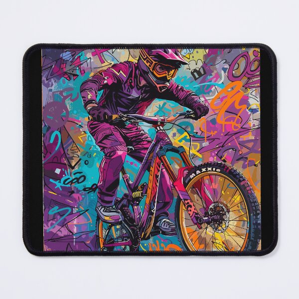 Item preview, Urban Trailblazer: A mountain biker in graffiti style designed and sold by UnrealMTB.