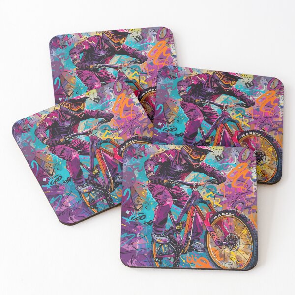 Item preview, Urban Trailblazer: A mountain biker in graffiti style designed and sold by UnrealMTB.