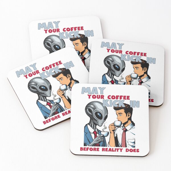 Item preview, Coffee break with an alien designed and sold by coloursforkids.