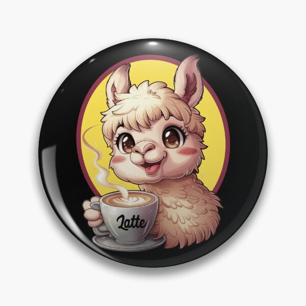 Item preview, Llama Latte, Cute Llama, Black, Funny Coffee Lovers designed and sold by Porcupine Tees ⭐⭐⭐⭐⭐.
