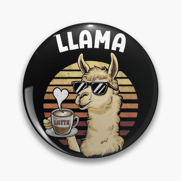 Item preview, Llama Latte, Cute Llama, Black, Funny Coffee Lovers designed and sold by Porcupine Tees ⭐⭐⭐⭐⭐.