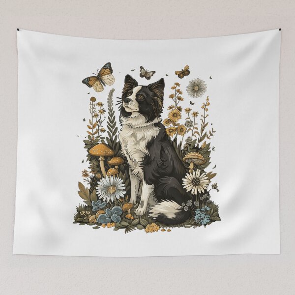 Item preview, Cottagecore Aesthetic Cute Border Collie Sheepdog Farmers designed and sold by Darmoks-Geeks.