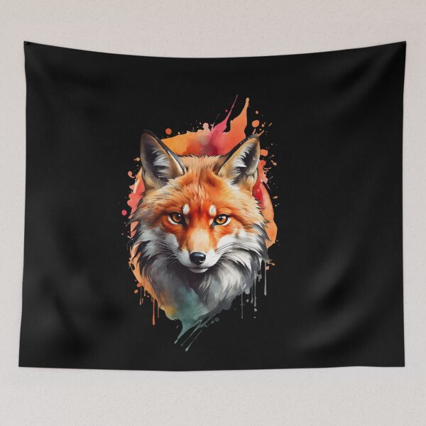 Item preview, Rustic Floral Fox Den - Cozy Woodland Graphic designed and sold by Tee Studio.