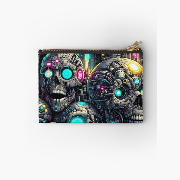Item preview, Cyberpunk Skulls Pattern Print designed and sold by PinUpPizzazz.