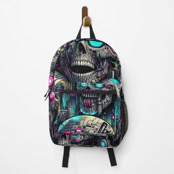 Item preview, Cyberpunk Skulls Pattern Print designed and sold by PinUpPizzazz.