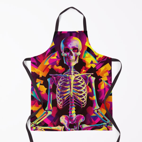 Item preview, colorful surreal meditating skeleton designed and sold by ururuty.