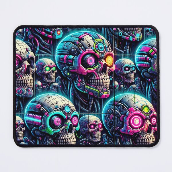 Item preview, Cyberpunk Skulls Pattern Print designed and sold by PinUpPizzazz.