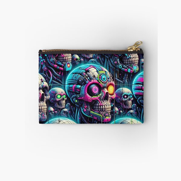 Item preview, Cyberpunk Skulls Pattern Print designed and sold by PinUpPizzazz.