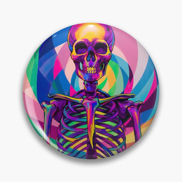 Item preview, colorful meditating skeleton designed and sold by ururuty.