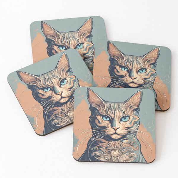 Item preview, cat art silly 2024 dreamy  designed and sold by cloudzer0000.