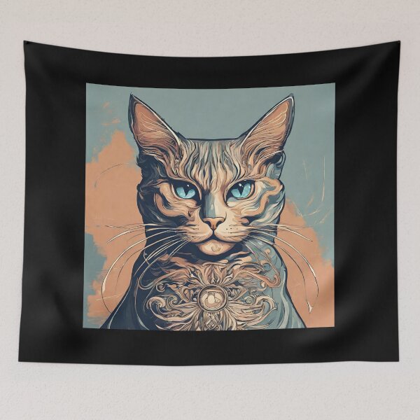 Item preview, cat art silly 2024 dreamy  designed and sold by cloudzer0000.