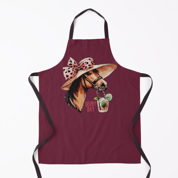 Item preview, Derby Day Watercolor Horse Wearing Big Floppy Hat designed and sold by HowToCanadian.