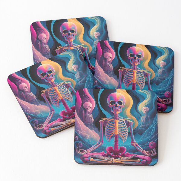Item preview, meditating skeleton designed and sold by ururuty.