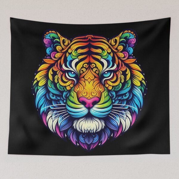 Item preview, Rainbow Tiger  designed and sold by Myra365Art.