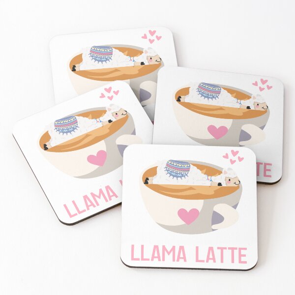 Item preview, Llama Alpaca Latte inside in cup  designed and sold by luckyhue.