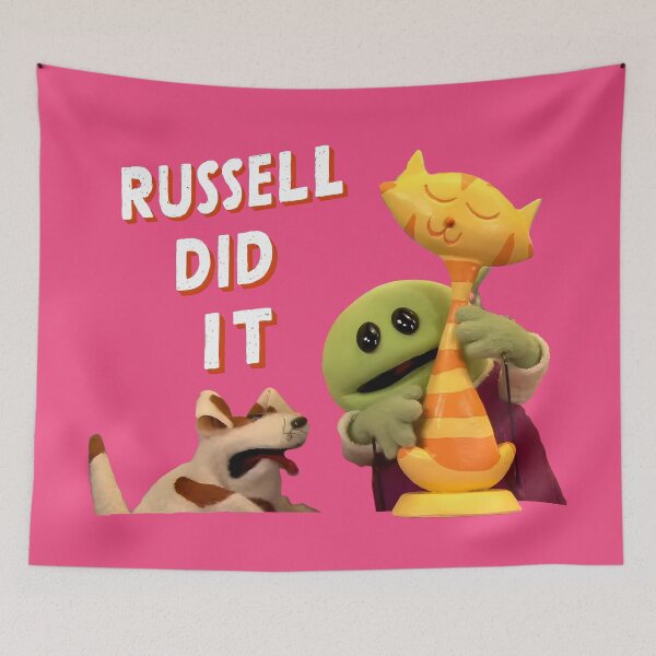 Item preview, Russell Did It Mona's Mishap: Nanalan Blaming Russell for the Broken Cat Statue designed and sold by FEBRICAST.