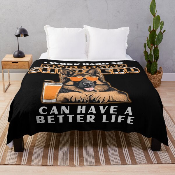 Item preview, Funny for German Shepherds Lovers " I work hard do my german shepherd can have a better life"  designed and sold by GoodyPaws.