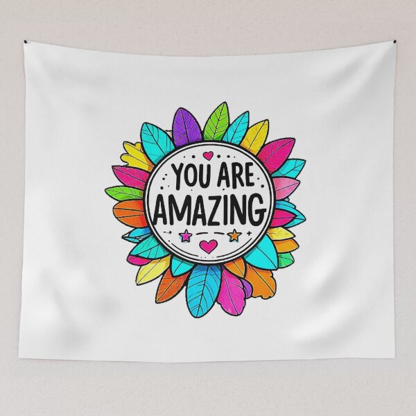 Item preview, Multicolored Leaves In Motivational Circle "YOU ARE AMAZING". designed and sold by Giulivo Store Graphic.
