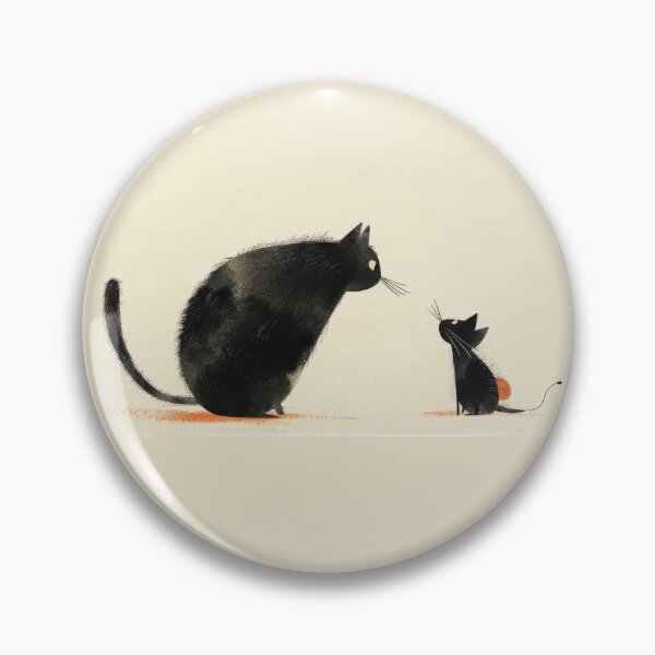 Item preview, A Tale of Two Tails: Black Cat and Kitten Encounter designed and sold by Retrocranio.