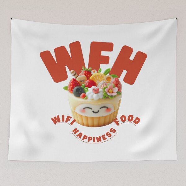 Item preview, WFH WIFI Food Happiness Dessert Love designed and sold by Lemon-Monday.