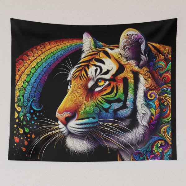 Item preview, Rainbow Tiger  designed and sold by Myra365Art.