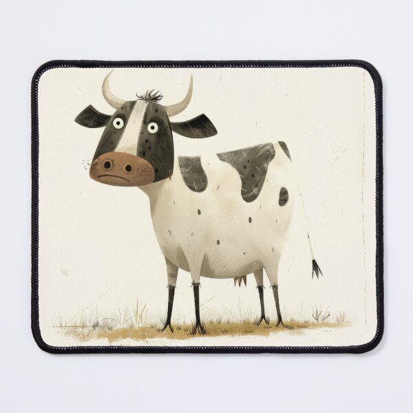 Item preview, Curious Cow: A Quirky Farmyard Friend Illustration designed and sold by Retrocranio.